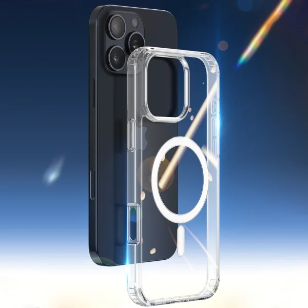Shockproof MagSF case for iPhone 16 Pro Max, Transparent 2