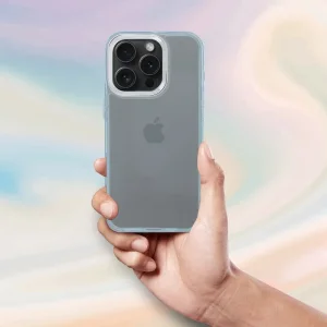 Силиконов калъф PEARL за iPhone 16 Pro, Светло син 4