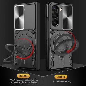 Удароустойчив калъф Techsuit Camguard pro за Samsung Galaxy Z Fold 6, Черен 3