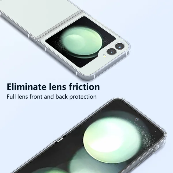 Пластмасов калъф за Samsung Galaxy Z Flip6, Прозрачен 3