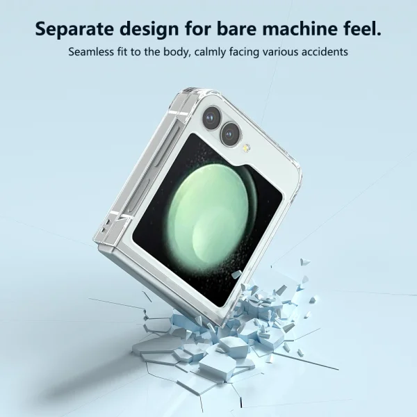 Пластмасов калъф за Samsung Galaxy Z Flip6, Прозрачен 5