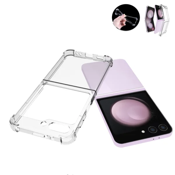 Силиконов калъф Anti-Drop за Samsung Galaxy Z Flip6, Прозрачен 3