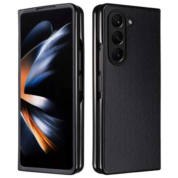 Shockproof case Leather Texture for Samsung Galaxy Z Fold6, Black 4