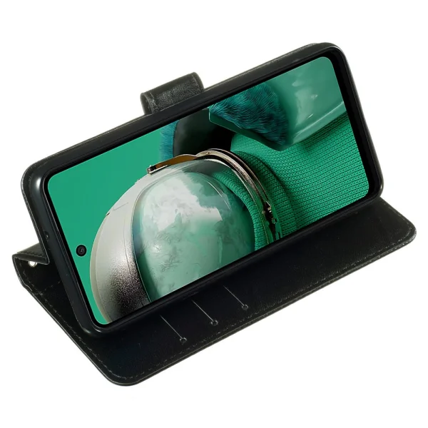 Leather Wallet Book Case for HMD Pulse Plus / Pulse Pro, Black 2