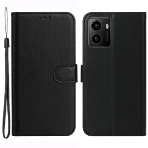 Leather Wallet Book Case for HMD Pulse Plus / Pulse Pro, Black