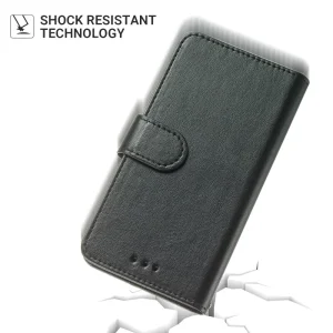 Leather Wallet Book Case for HMD Pulse Plus / Pulse Pro, Black 4