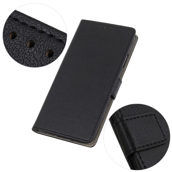 Калъф Тефтер Leather Wallet за Xiaomi Redmi 13 4G / Redmi 13 5G, Черен 4