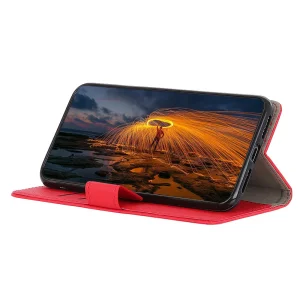 Калъф Тефтер Leather Wallet за Xiaomi Redmi 13 4G / Redmi 13 5G, Червен 3