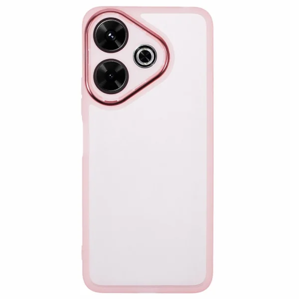 Силиконов калъф DKSM за Xiaomi Redmi 13 5G / Redmi 13 4G, Прозрачен- розов 1