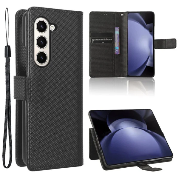 Калъф Тефтер Smart Book за Samsung Galaxy Z Fold6, Черен 1