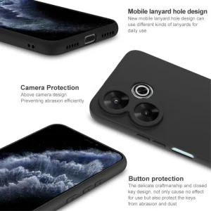 Силиконов калъф IMAK UX-5 за Xiaomi Redmi 13 5G /Redmi 13 4G / Note 13R 5G / Poco M6 4G, Черен 5