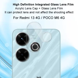 Стъклен Протектор за камера IMAK за Xiaomi Redmi 13 5G / Redmi 13 4G, Lens Protector, Acrylic Lens Cap , Прозрачен 4
