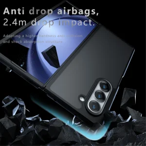 Удароустойчив калъф за Samsung Galaxy Z Fold6, Прозрачен-черен 5