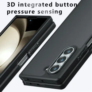 Удароустойчив калъф за Samsung Galaxy Z Fold6, Прозрачен-черен 3