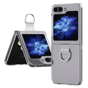 Пластмасов калъф Ring Holder за Samsung Galaxy Z Flip6, Прозрачен