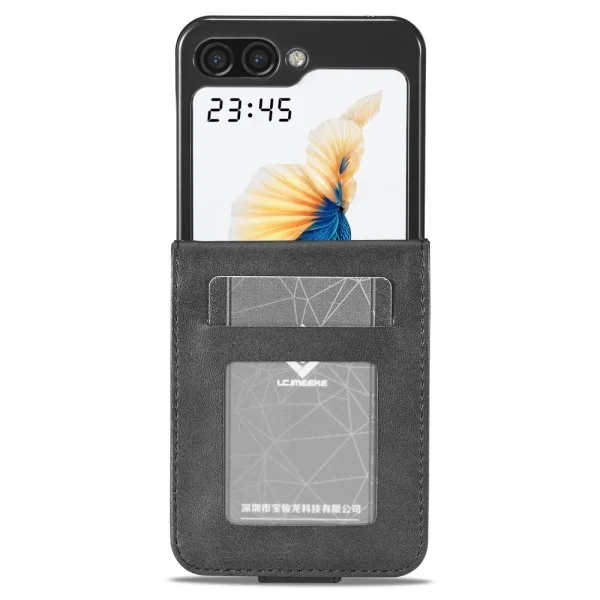 Калъф Тефтер LC IMEEKE Leather за Samsung Galaxy Z Flip6, Черен 4