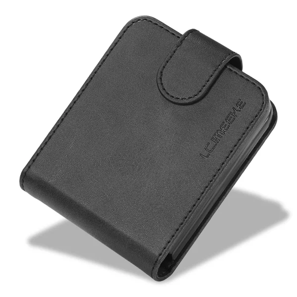 Калъф Тефтер LC IMEEKE Leather за Samsung Galaxy Z Flip6, Черен 5