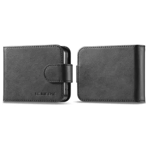 Калъф Тефтер LC IMEEKE Leather за Samsung Galaxy Z Flip6, Черен