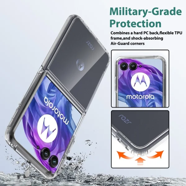 Удароустойчив калъф Acrylic за Motorola Razr 50 Ultra 5G, Прозрачен 4
