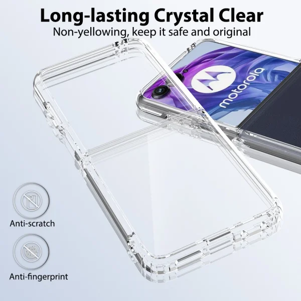 Удароустойчив калъф Acrylic за Motorola Razr 50 Ultra 5G, Прозрачен 3
