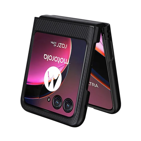 Силиконов Калъф Carbon Fibre Texture за Motorola Razr 40 Ultra 5G, Черен 5