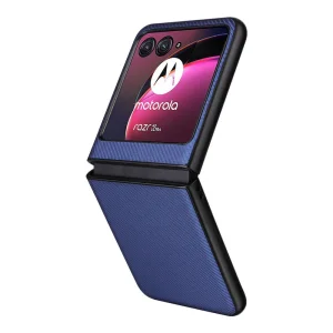 Силиконов Калъф Carbon Fibre Texture за Motorola Razr 40 Ultra 5G, Син 5