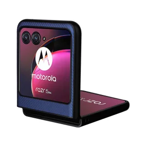 Силиконов Калъф Carbon Fibre Texture за Motorola Razr 40 Ultra 5G, Син 3