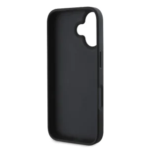 Калъф GUESS, PU Fixed Glitter 4G Metal Logo за iPhone 16, GUHCP16SHG4SGK, Черен 5