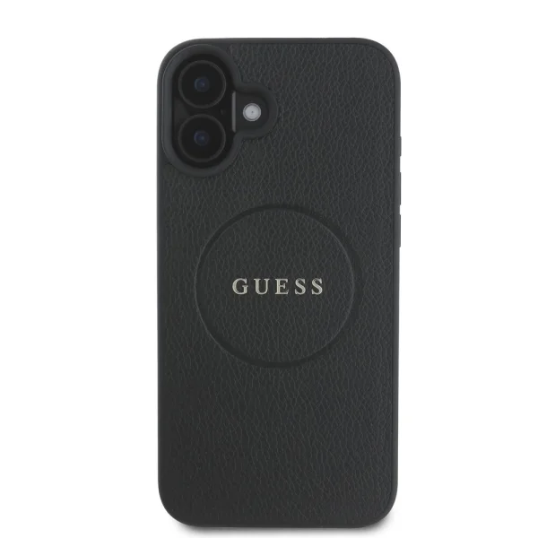 Case GUESS, PU Grained Classic Logo MagSafe for iPhone 16 Plus, GUHMP16MPGHSMMK, Black 2