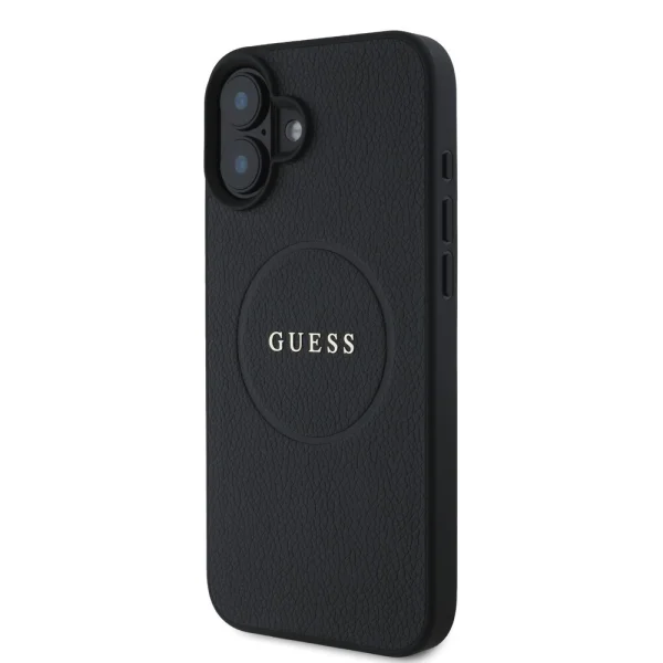 Case GUESS, PU Grained Classic Logo MagSafe for iPhone 16 Plus, GUHMP16MPGHSMMK, Black 3