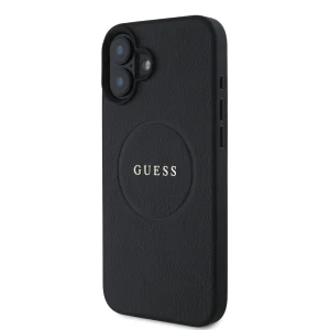 Case GUESS, PU Grained Classic Logo MagSafe for iPhone 16 Plus, GUHMP16MPGHSMMK, Black 3