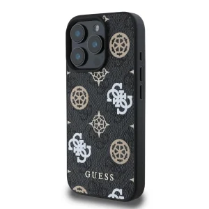GUESS Case, PU 4G Peony MagSafe for iPhone 16 Pro, GUHMP16LP4PWPK, Black 3