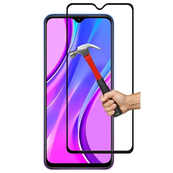 Glass Protector 5D Full Glue for Xiaomi Redmi 9A / 9C, Black 2