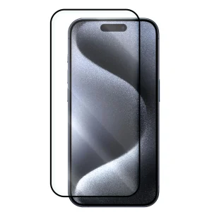 Стъклен Протектор 5D Full Glue за iPhone 16 Pro, Черен