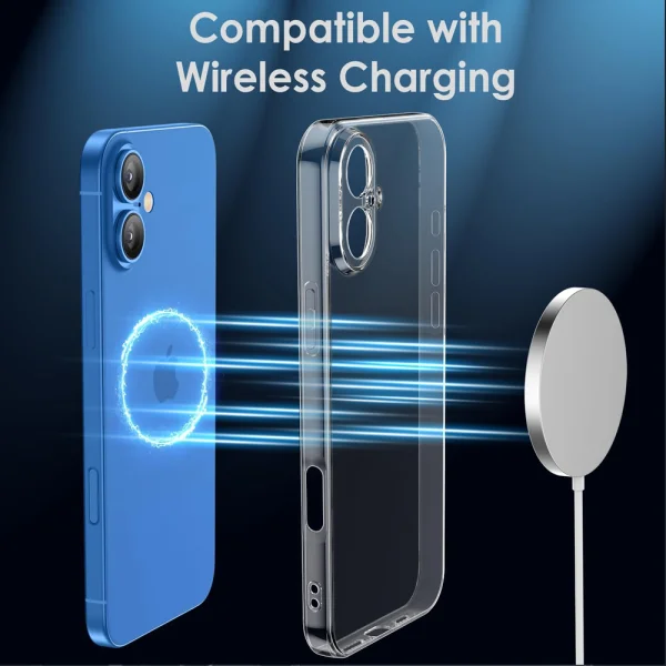 Silicone Case for iPhone 16, 2mm, Transparent 3