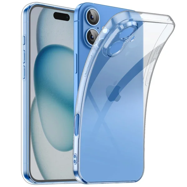 Silicone Case for iPhone 16, 2mm, Transparent 1