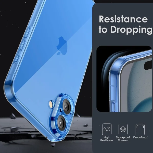 Silicone Case for iPhone 16, 2mm, Transparent 4