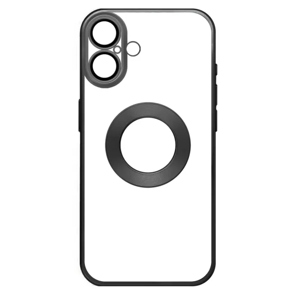 Glam Silicone Case for iPhone 16, Black 2