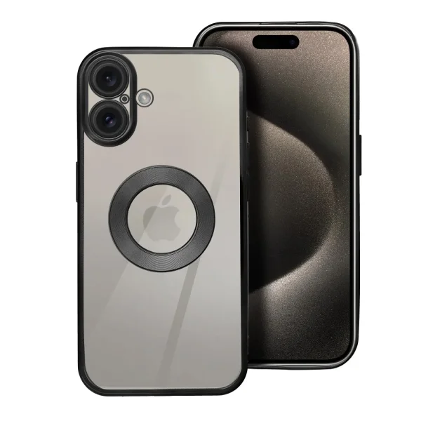 Силиконов калъф Glam за iPhone 16 Plus, Черен 1