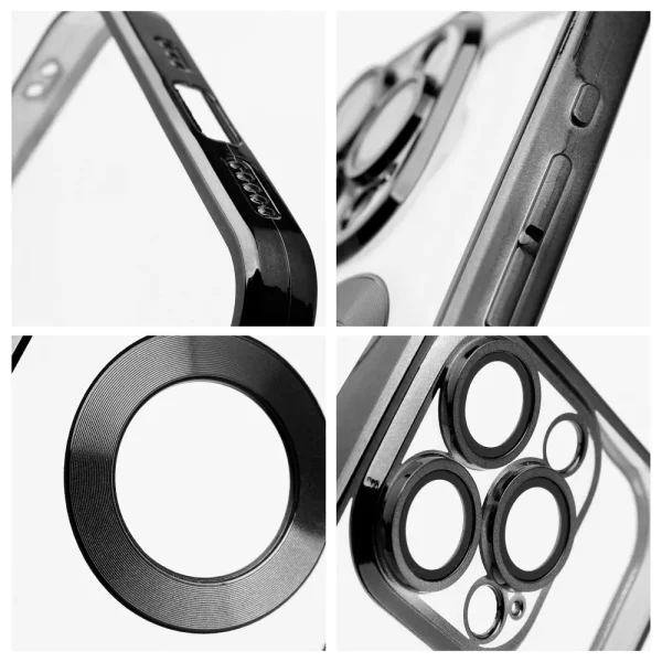 Glam Silicone Case for iPhone 16 Pro, Black 3