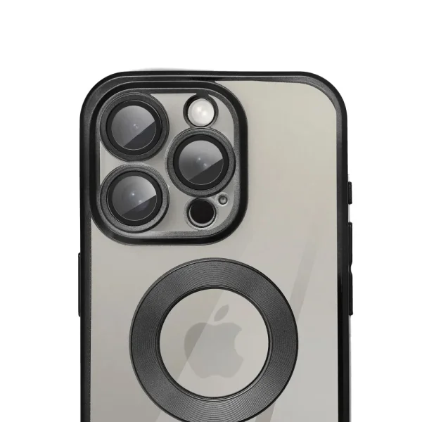 Силиконов калъф Glam за iPhone 16 Pro Max, Черен 2