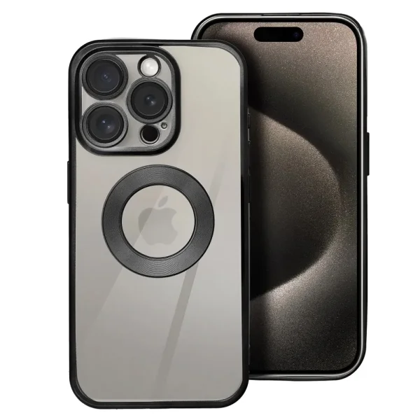 Силиконов калъф Glam за iPhone 16 Pro Max, Черен 1