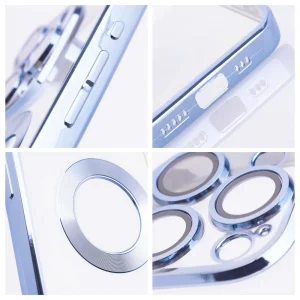 Силиконов калъф Glam за iPhone 16 Pro Max, Син 3