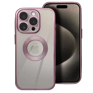 Силиконов калъф Glam за iPhone 16 Pro Max, Розов