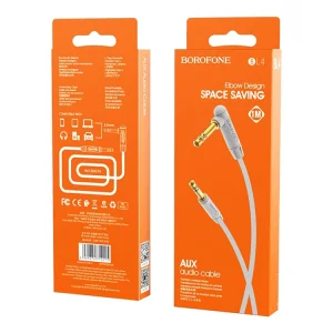 Audio Cable Borofone AUX BL4 Jack 3.5mm - 3.5mm 1M, Gray 4