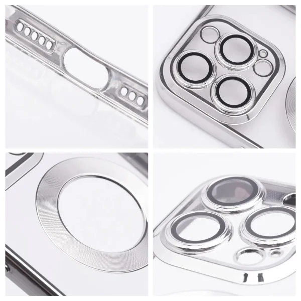 Glam Silicone Case for iPhone 16 Pro, Silver 3