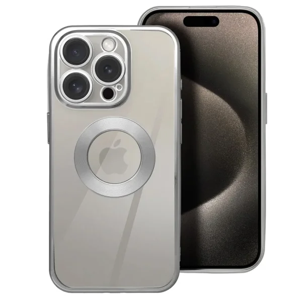 Glam Silicone Case for iPhone 16 Pro, Silver 1