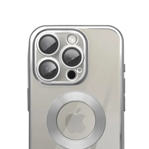 Glam Silicone Case for iPhone 16 Pro, Silver 2