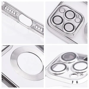 Glam Silicone Case for iPhone 16 Pro, Silver 3