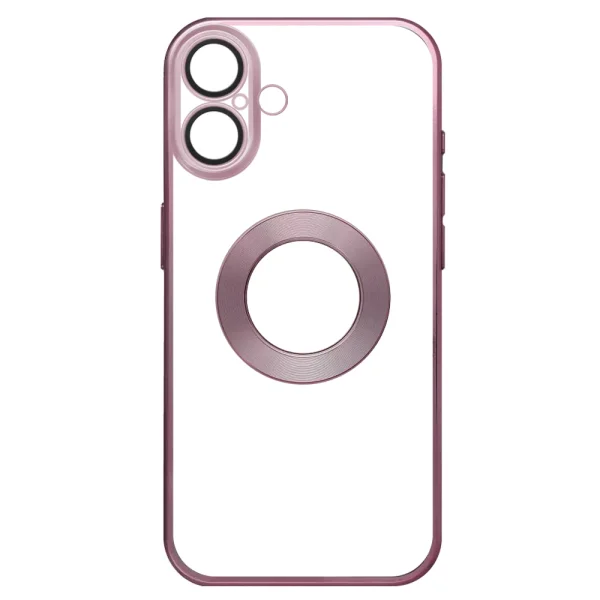 Силиконов калъф Glam за iPhone 16, Розов 2
